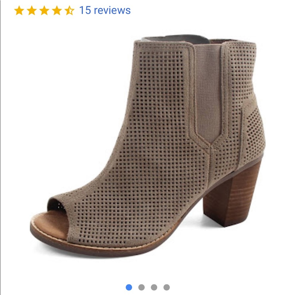 Toms peep toe bootie